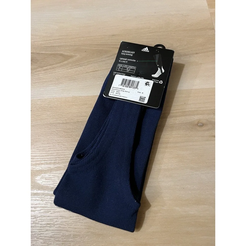 Adidas Utility Navy Baseball Stirrups Men's Size Medium Sport Sock‎ New